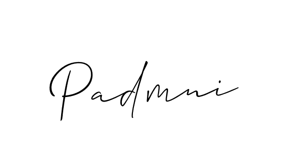 How to make Padmni signature? Allison_Script is a professional autograph style. Create handwritten signature for Padmni name. Padmni signature style 2 images and pictures png