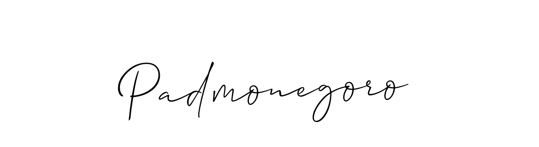 Create a beautiful signature design for name Padmonegoro. With this signature (Allison_Script) fonts, you can make a handwritten signature for free. Padmonegoro signature style 2 images and pictures png