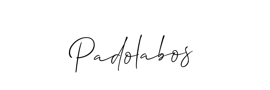 It looks lik you need a new signature style for name Padolabos. Design unique handwritten (Allison_Script) signature with our free signature maker in just a few clicks. Padolabos signature style 2 images and pictures png