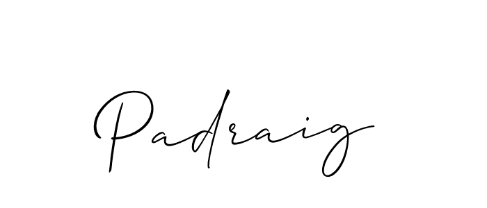 How to make Padraig signature? Allison_Script is a professional autograph style. Create handwritten signature for Padraig name. Padraig signature style 2 images and pictures png