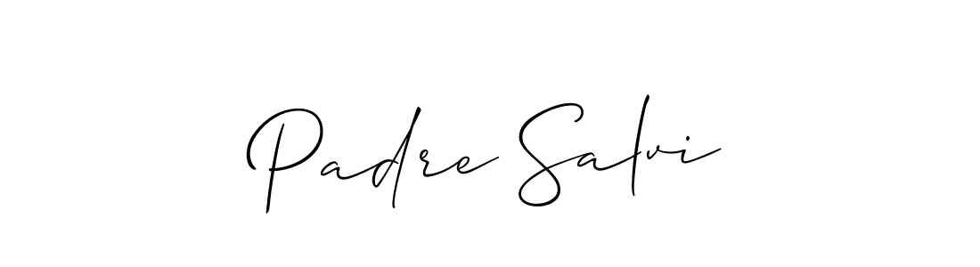 You should practise on your own different ways (Allison_Script) to write your name (Padre Salvi) in signature. don't let someone else do it for you. Padre Salvi signature style 2 images and pictures png