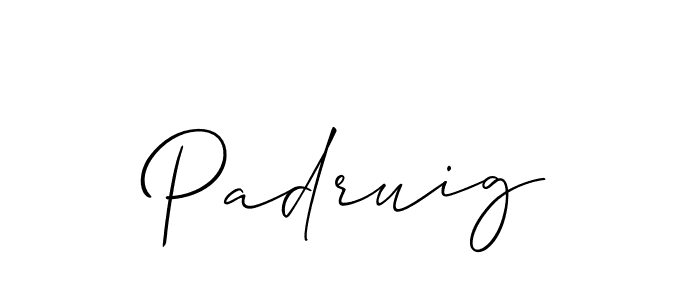 Design your own signature with our free online signature maker. With this signature software, you can create a handwritten (Allison_Script) signature for name Padruig. Padruig signature style 2 images and pictures png