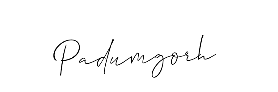 How to Draw Padumgorh signature style? Allison_Script is a latest design signature styles for name Padumgorh. Padumgorh signature style 2 images and pictures png