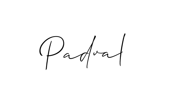 Allison_Script is a professional signature style that is perfect for those who want to add a touch of class to their signature. It is also a great choice for those who want to make their signature more unique. Get Padval name to fancy signature for free. Padval signature style 2 images and pictures png