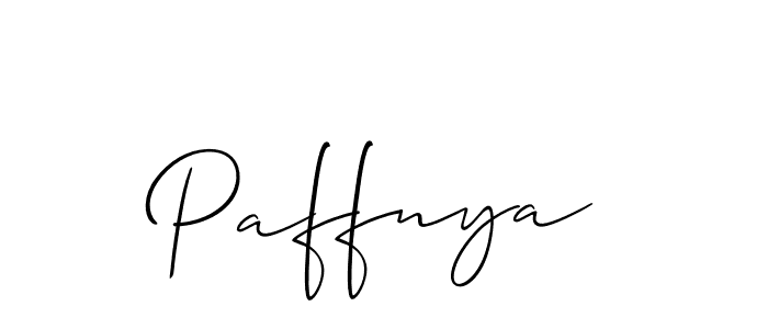 How to make Paffnya signature? Allison_Script is a professional autograph style. Create handwritten signature for Paffnya name. Paffnya signature style 2 images and pictures png