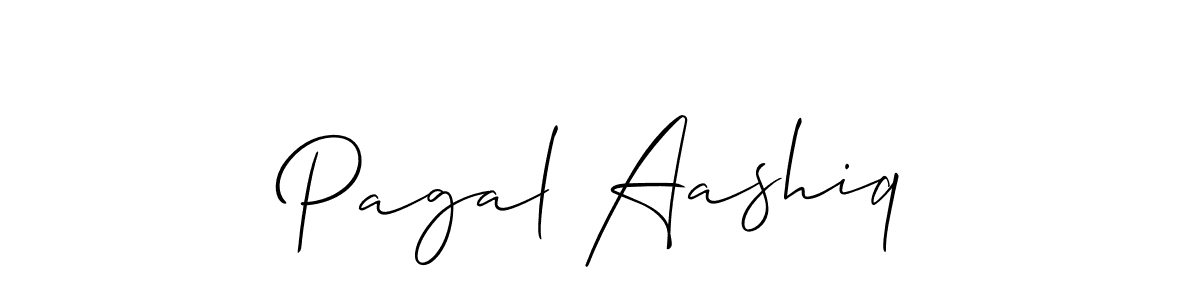 Allison_Script is a professional signature style that is perfect for those who want to add a touch of class to their signature. It is also a great choice for those who want to make their signature more unique. Get Pagal Aashiq name to fancy signature for free. Pagal Aashiq signature style 2 images and pictures png