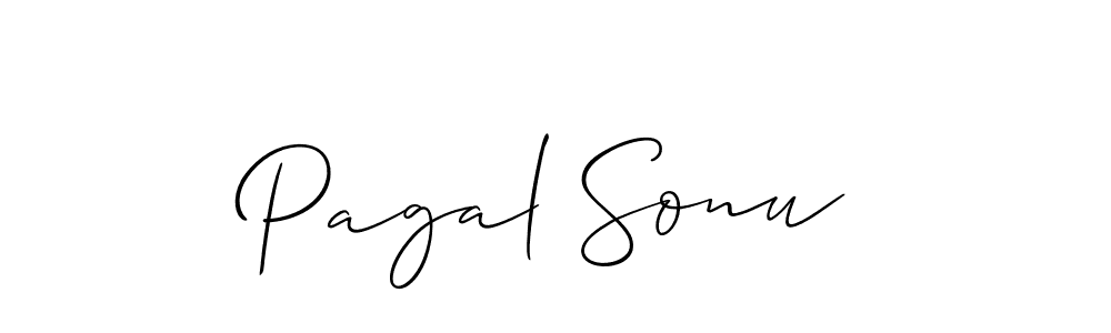Also we have Pagal Sonu name is the best signature style. Create professional handwritten signature collection using Allison_Script autograph style. Pagal Sonu signature style 2 images and pictures png