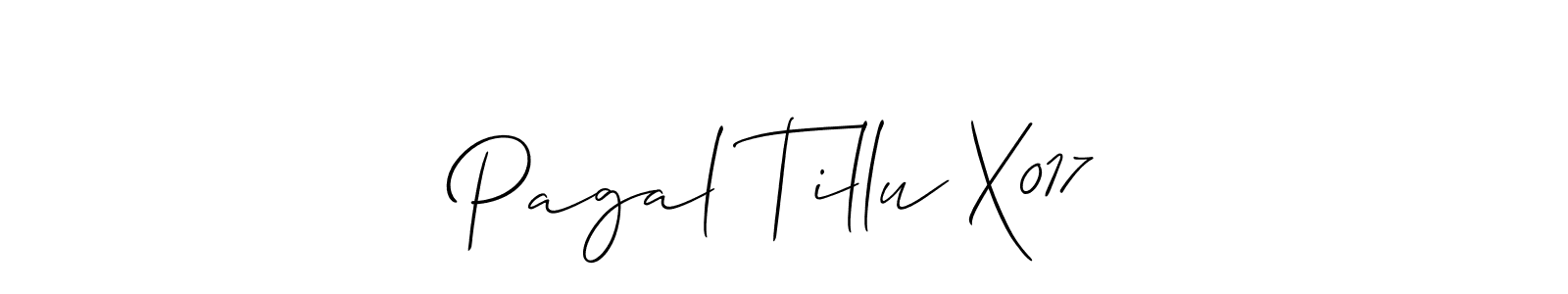 This is the best signature style for the Pagal Tillu X017 name. Also you like these signature font (Allison_Script). Mix name signature. Pagal Tillu X017 signature style 2 images and pictures png