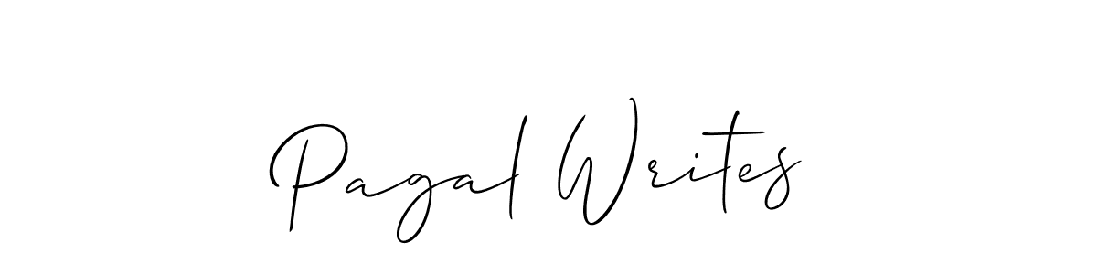 Create a beautiful signature design for name Pagal Writes. With this signature (Allison_Script) fonts, you can make a handwritten signature for free. Pagal Writes signature style 2 images and pictures png