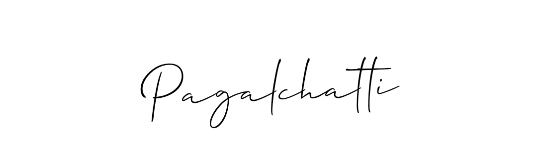 Similarly Allison_Script is the best handwritten signature design. Signature creator online .You can use it as an online autograph creator for name Pagalchatti. Pagalchatti signature style 2 images and pictures png