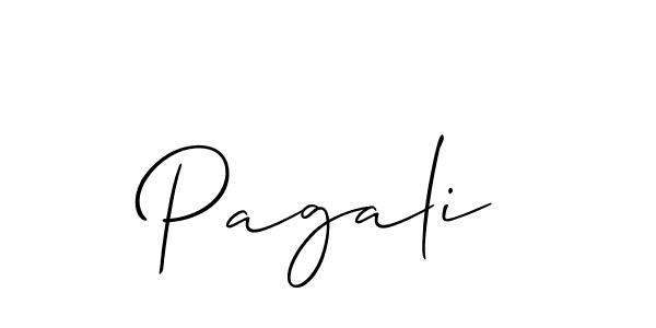 How to make Pagali signature? Allison_Script is a professional autograph style. Create handwritten signature for Pagali name. Pagali signature style 2 images and pictures png