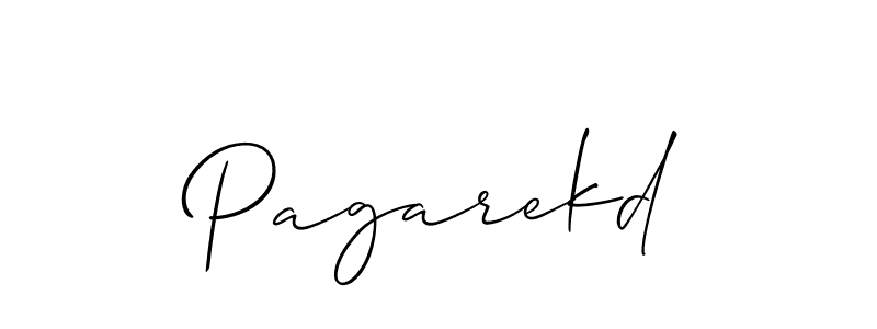 Make a beautiful signature design for name Pagarekd. With this signature (Allison_Script) style, you can create a handwritten signature for free. Pagarekd signature style 2 images and pictures png