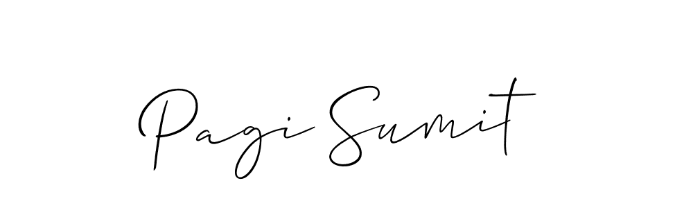 Also we have Pagi Sumit name is the best signature style. Create professional handwritten signature collection using Allison_Script autograph style. Pagi Sumit signature style 2 images and pictures png