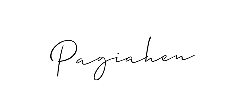 Use a signature maker to create a handwritten signature online. With this signature software, you can design (Allison_Script) your own signature for name Pagiahen. Pagiahen signature style 2 images and pictures png