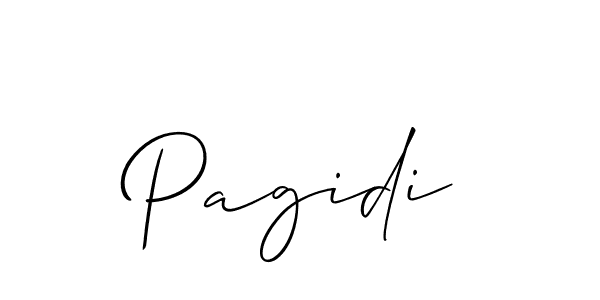 The best way (Allison_Script) to make a short signature is to pick only two or three words in your name. The name Pagidi include a total of six letters. For converting this name. Pagidi signature style 2 images and pictures png