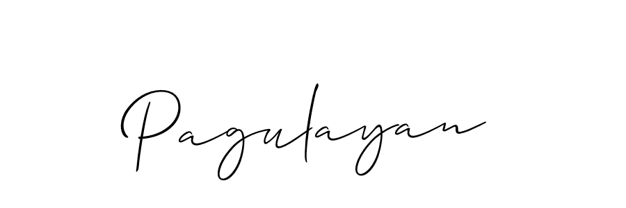 You should practise on your own different ways (Allison_Script) to write your name (Pagulayan) in signature. don't let someone else do it for you. Pagulayan signature style 2 images and pictures png