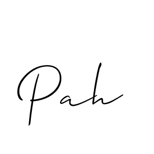 Make a beautiful signature design for name Pah. With this signature (Allison_Script) style, you can create a handwritten signature for free. Pah signature style 2 images and pictures png