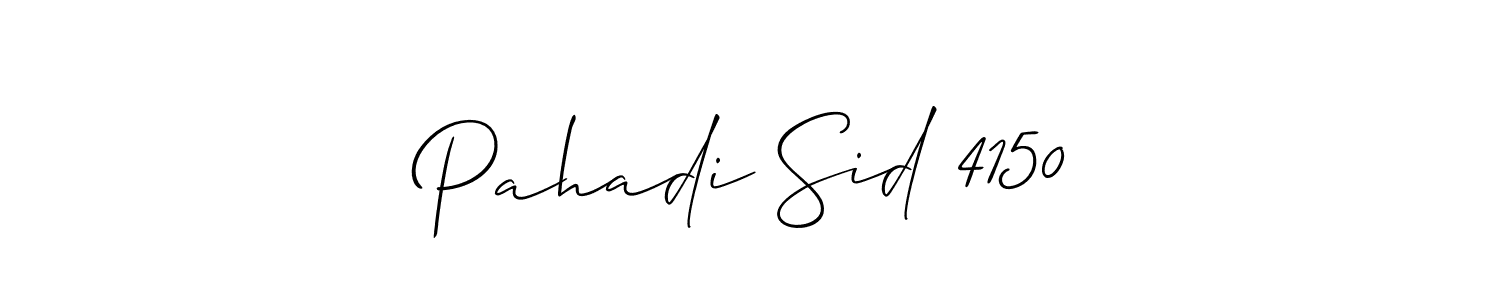 It looks lik you need a new signature style for name Pahadi Sid 4150. Design unique handwritten (Allison_Script) signature with our free signature maker in just a few clicks. Pahadi Sid 4150 signature style 2 images and pictures png