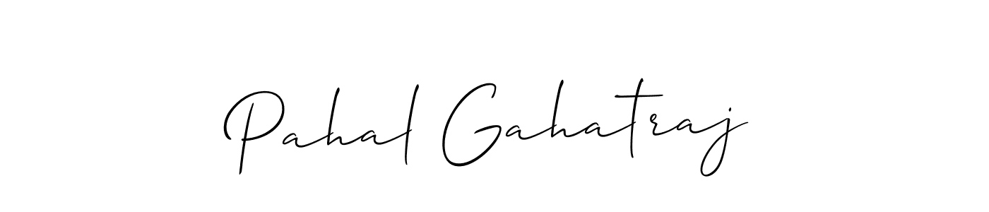 Also You can easily find your signature by using the search form. We will create Pahal Gahatraj name handwritten signature images for you free of cost using Allison_Script sign style. Pahal Gahatraj signature style 2 images and pictures png
