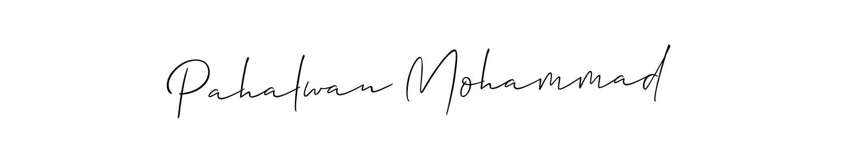 How to Draw Pahalwan Mohammad signature style? Allison_Script is a latest design signature styles for name Pahalwan Mohammad. Pahalwan Mohammad signature style 2 images and pictures png