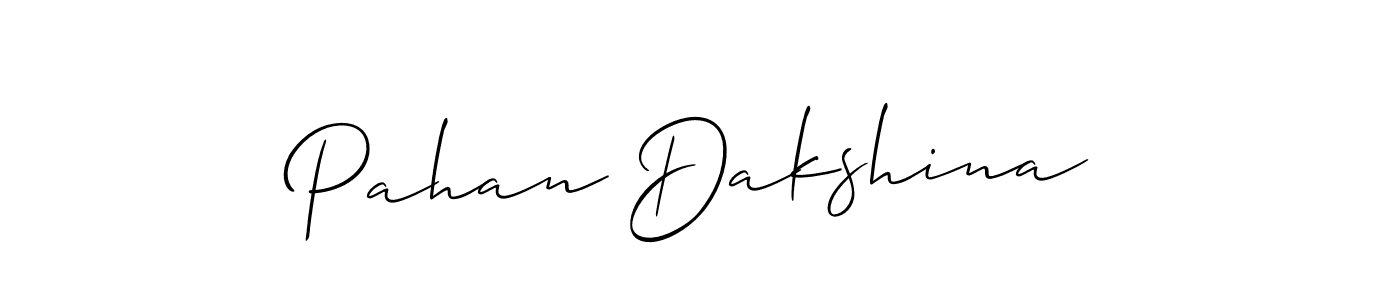Design your own signature with our free online signature maker. With this signature software, you can create a handwritten (Allison_Script) signature for name Pahan Dakshina. Pahan Dakshina signature style 2 images and pictures png