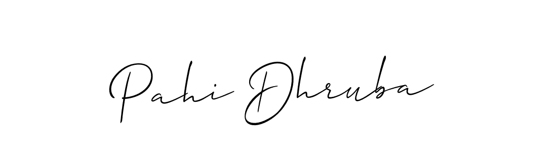 How to Draw Pahi Dhruba signature style? Allison_Script is a latest design signature styles for name Pahi Dhruba. Pahi Dhruba signature style 2 images and pictures png