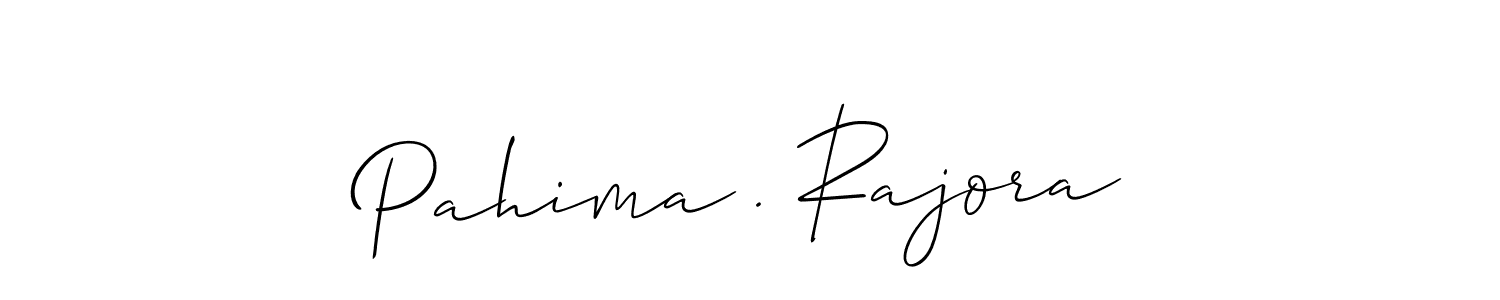 How to make Pahima . Rajora name signature. Use Allison_Script style for creating short signs online. This is the latest handwritten sign. Pahima . Rajora signature style 2 images and pictures png