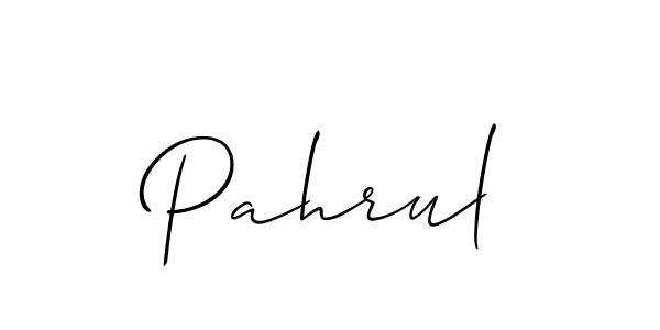 if you are searching for the best signature style for your name Pahrul. so please give up your signature search. here we have designed multiple signature styles  using Allison_Script. Pahrul signature style 2 images and pictures png