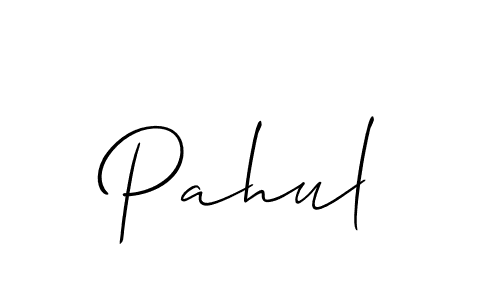 Design your own signature with our free online signature maker. With this signature software, you can create a handwritten (Allison_Script) signature for name Pahul. Pahul signature style 2 images and pictures png