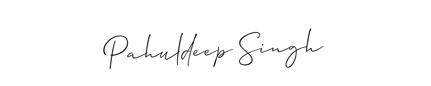 if you are searching for the best signature style for your name Pahuldeep Singh. so please give up your signature search. here we have designed multiple signature styles  using Allison_Script. Pahuldeep Singh signature style 2 images and pictures png