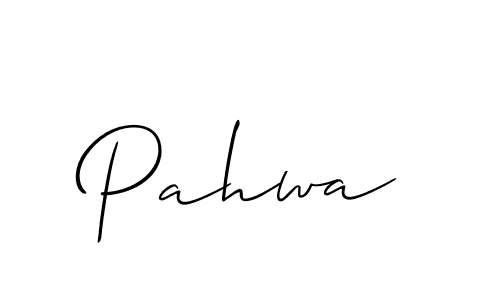 Design your own signature with our free online signature maker. With this signature software, you can create a handwritten (Allison_Script) signature for name Pahwa. Pahwa signature style 2 images and pictures png