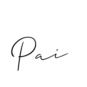 The best way (Allison_Script) to make a short signature is to pick only two or three words in your name. The name Pai include a total of six letters. For converting this name. Pai signature style 2 images and pictures png