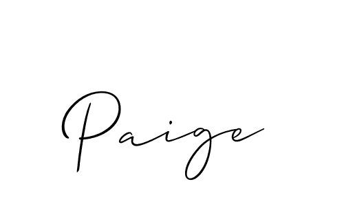 Use a signature maker to create a handwritten signature online. With this signature software, you can design (Allison_Script) your own signature for name Paige. Paige signature style 2 images and pictures png