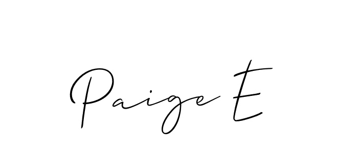 if you are searching for the best signature style for your name Paige E. so please give up your signature search. here we have designed multiple signature styles  using Allison_Script. Paige E signature style 2 images and pictures png