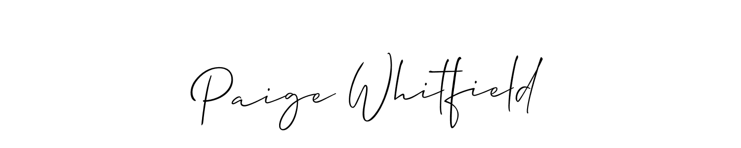 It looks lik you need a new signature style for name Paige Whitfield. Design unique handwritten (Allison_Script) signature with our free signature maker in just a few clicks. Paige Whitfield signature style 2 images and pictures png