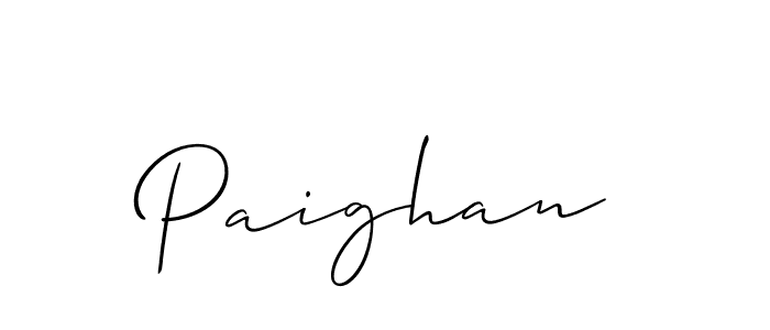 Create a beautiful signature design for name Paighan. With this signature (Allison_Script) fonts, you can make a handwritten signature for free. Paighan signature style 2 images and pictures png