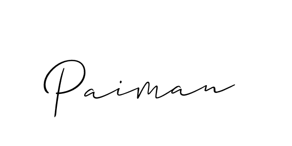 The best way (Allison_Script) to make a short signature is to pick only two or three words in your name. The name Paiman include a total of six letters. For converting this name. Paiman signature style 2 images and pictures png