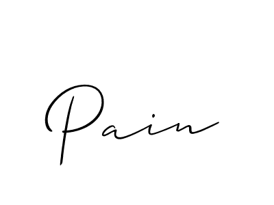 Create a beautiful signature design for name Pain. With this signature (Allison_Script) fonts, you can make a handwritten signature for free. Pain signature style 2 images and pictures png