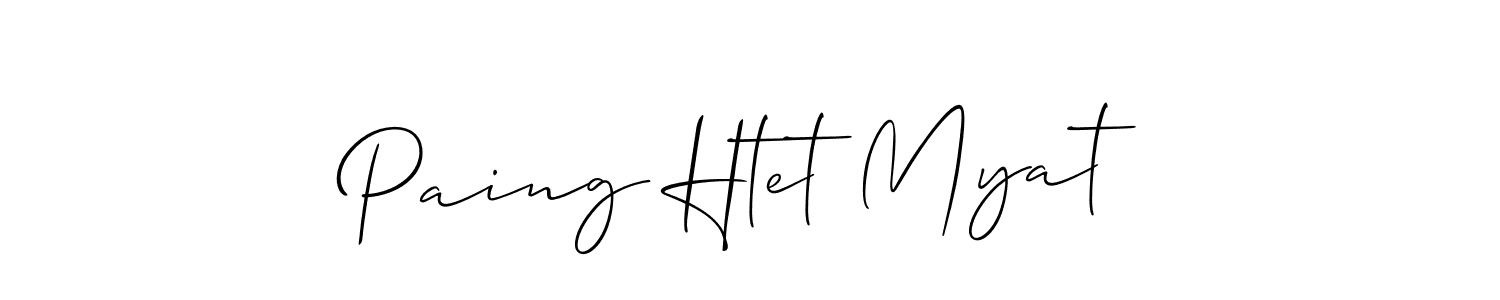 Check out images of Autograph of Paing Htet Myat name. Actor Paing Htet Myat Signature Style. Allison_Script is a professional sign style online. Paing Htet Myat signature style 2 images and pictures png