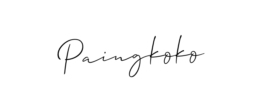 How to make Paingkoko name signature. Use Allison_Script style for creating short signs online. This is the latest handwritten sign. Paingkoko signature style 2 images and pictures png