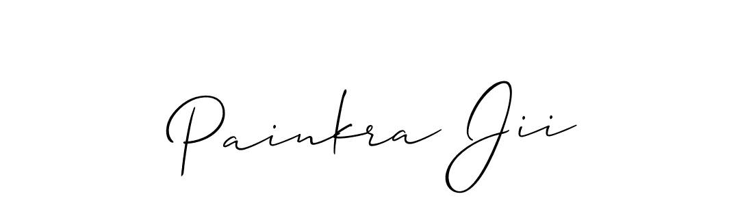 How to make Painkra Jii name signature. Use Allison_Script style for creating short signs online. This is the latest handwritten sign. Painkra Jii signature style 2 images and pictures png