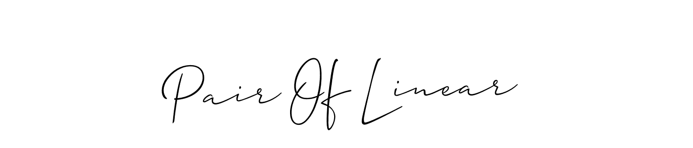 Design your own signature with our free online signature maker. With this signature software, you can create a handwritten (Allison_Script) signature for name Pair Of Linear. Pair Of Linear signature style 2 images and pictures png