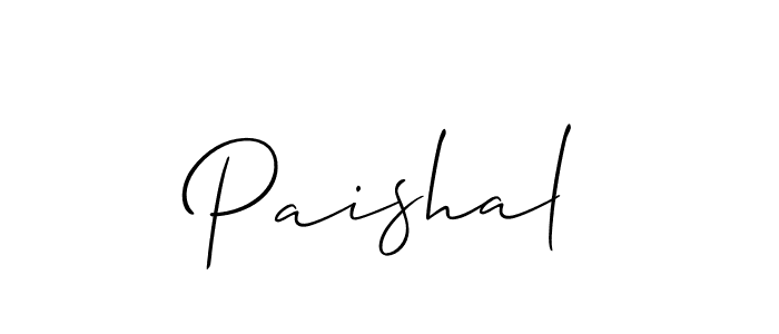 It looks lik you need a new signature style for name Paishal. Design unique handwritten (Allison_Script) signature with our free signature maker in just a few clicks. Paishal signature style 2 images and pictures png
