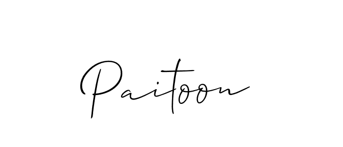 Make a beautiful signature design for name Paitoon. With this signature (Allison_Script) style, you can create a handwritten signature for free. Paitoon signature style 2 images and pictures png