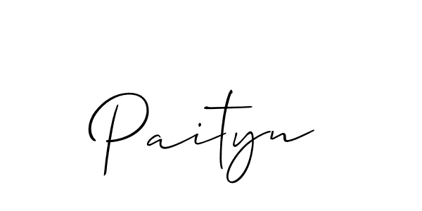 Make a beautiful signature design for name Paityn. With this signature (Allison_Script) style, you can create a handwritten signature for free. Paityn signature style 2 images and pictures png