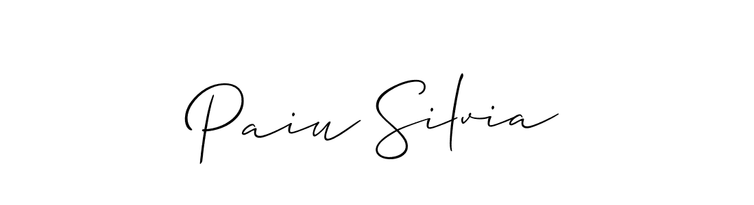 How to make Paiu Silvia name signature. Use Allison_Script style for creating short signs online. This is the latest handwritten sign. Paiu Silvia signature style 2 images and pictures png