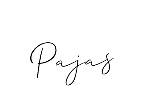 Create a beautiful signature design for name Pajas. With this signature (Allison_Script) fonts, you can make a handwritten signature for free. Pajas signature style 2 images and pictures png