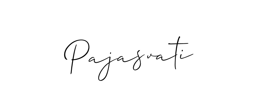 Use a signature maker to create a handwritten signature online. With this signature software, you can design (Allison_Script) your own signature for name Pajasvati. Pajasvati signature style 2 images and pictures png