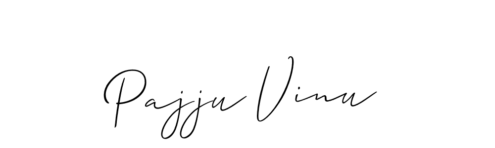 Design your own signature with our free online signature maker. With this signature software, you can create a handwritten (Allison_Script) signature for name Pajju Vinu. Pajju Vinu signature style 2 images and pictures png