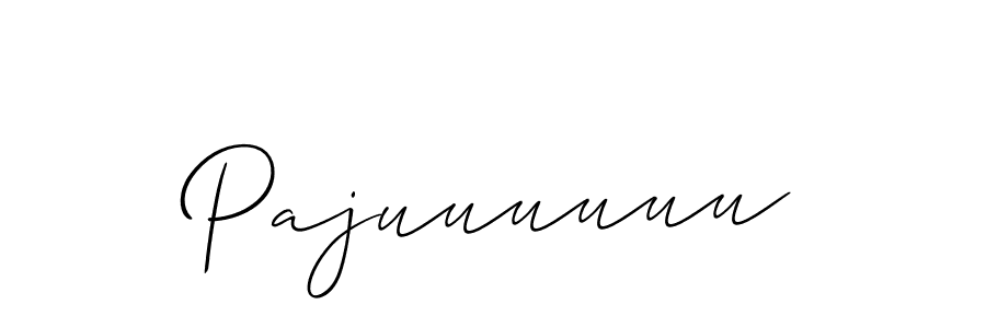 The best way (Allison_Script) to make a short signature is to pick only two or three words in your name. The name Pajuuuuuu include a total of six letters. For converting this name. Pajuuuuuu signature style 2 images and pictures png